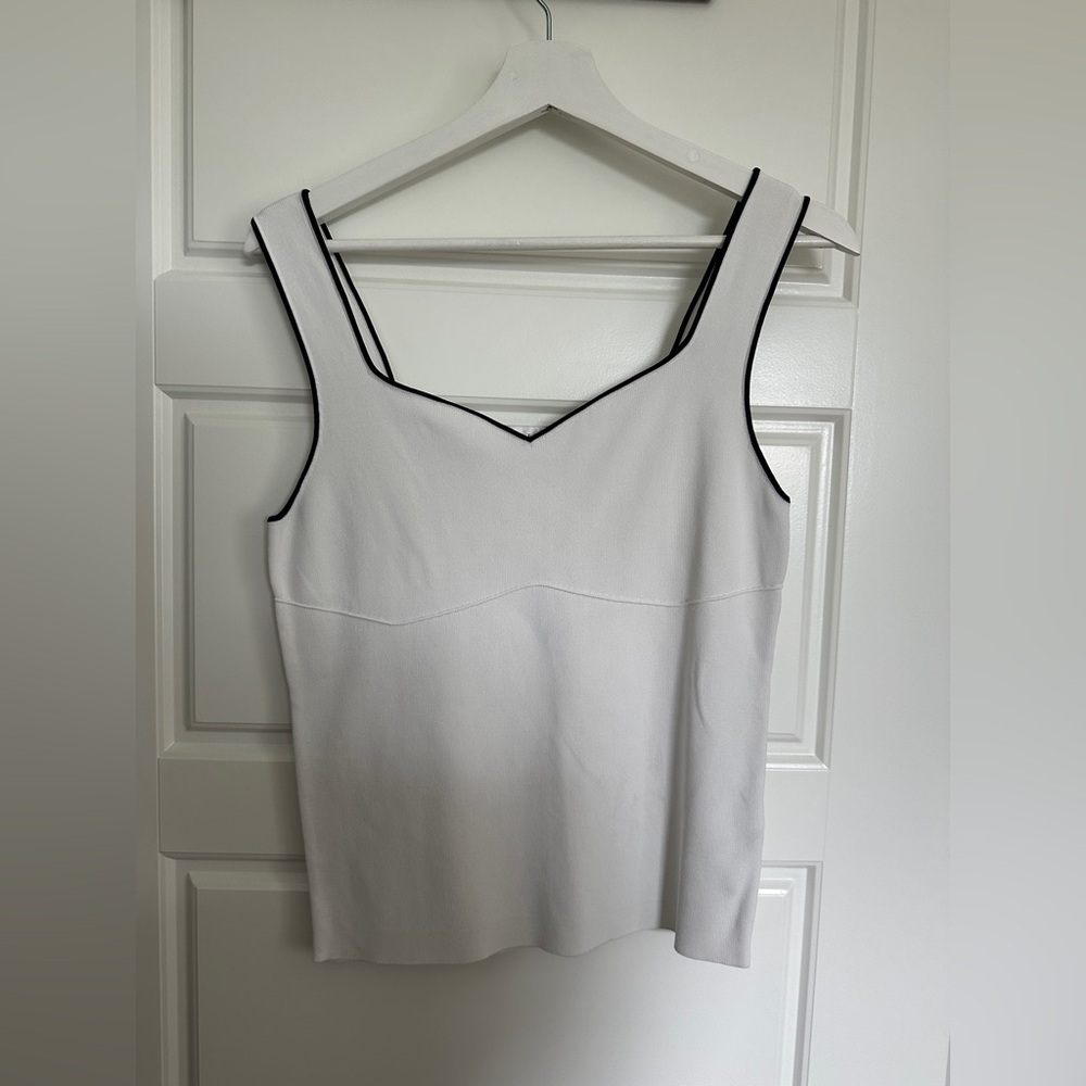 Endless Rose White Top with Black Trim